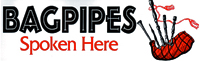 Bagpipes Spoken Here car sticker