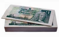 Scottish �1 note paper napkins