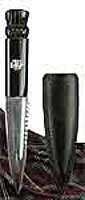 Carved Blackwood Handle Sgian Dubh