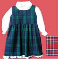 Girls tartan Pinafore style dress 