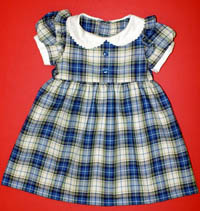 Girls Blue Tartan Dress