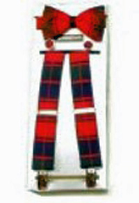 Silk Tartan Braces, Cufflinks & Bowtie Set