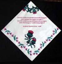 Thistle/Robert Burns poems paper napkins