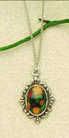Small Oval pewter pendant (chp3)