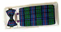Silk Tartan Cummerbud, Cufflinks & Bowtie Set