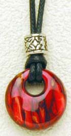 Round Pendant with Leather Thong (hp37)