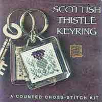 Scottish Thistle Tapestry Keyring