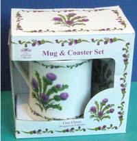 Thistle Mug and Coaster set 