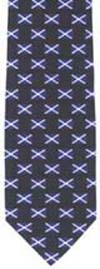 Scottish saltire repeat polyester tie