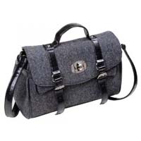 Harris Tweed satchel bag charcoal