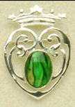 Sterling Silver Heathergem Brooch (sb10)