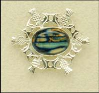Sterling Silver Heathergem Brooch (sb15)