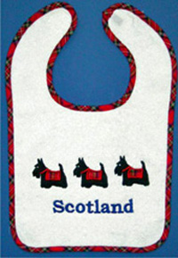 Scottie Dog Tartan Bib