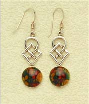 Celtic Drop Earrings with Sterling Silver fittings (se30)