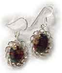 Celtic Inspired Oval Earrings with Sterling Silver fittings (se31)