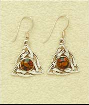 Celtic Drop Earrings with Sterling Silver fittings (se32)