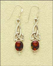 Celtic Dop Earrings with Sterling Silver fittings (se51)