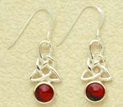 Celtic Drop Earrings with Sterling Silver fittings (se7)