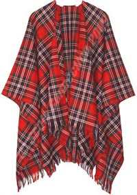 Tartan Serape wool and mixed fibres