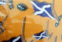 Snowy Saltire gift wrap
