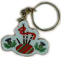 Bagpipes Metal Keyring 