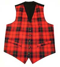 Pure Wool Tartan Waistcoat - Adults