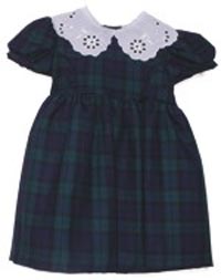 Young Girls Black Watch Tartan Dress